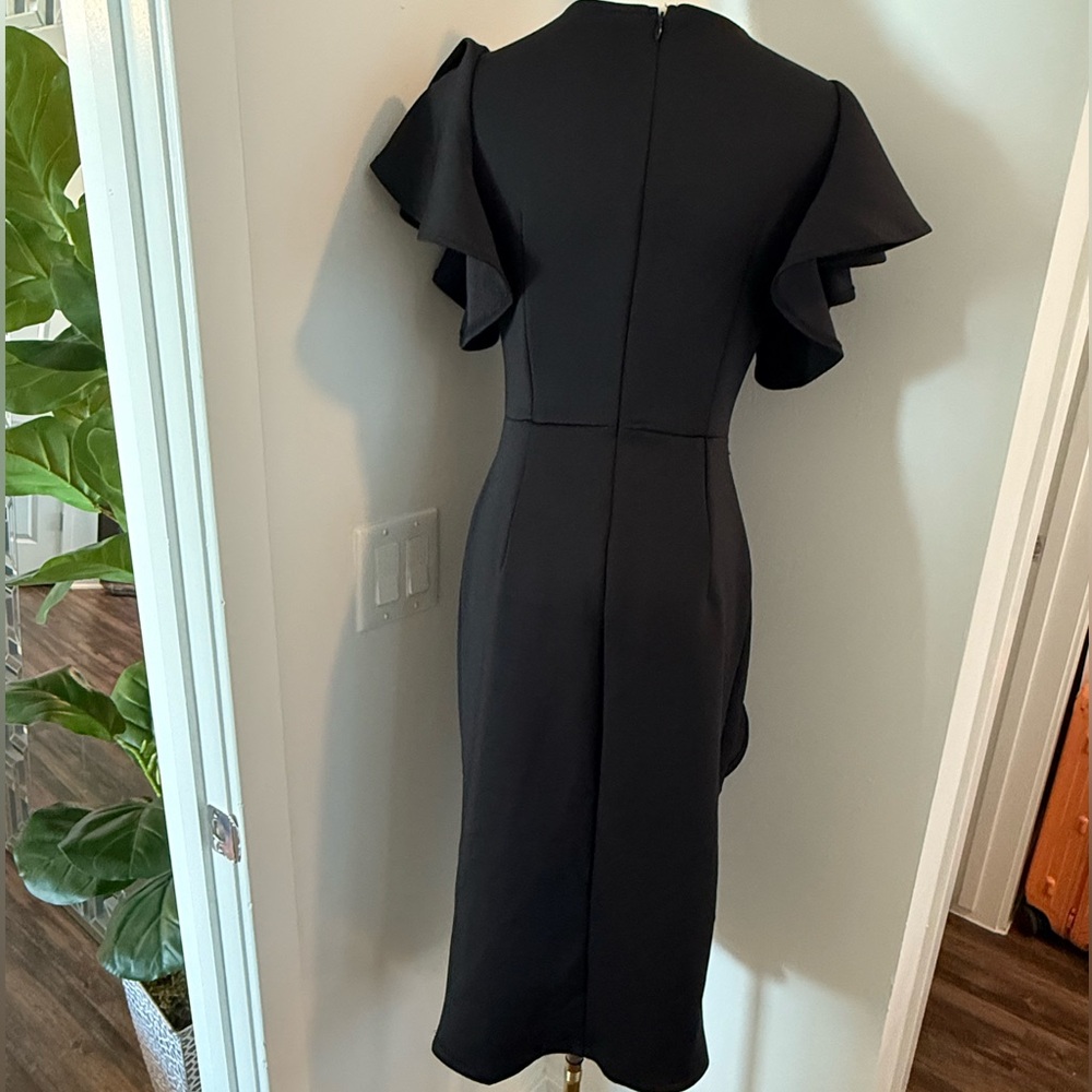 New black ruffle midi dress - Picture 7 of 12